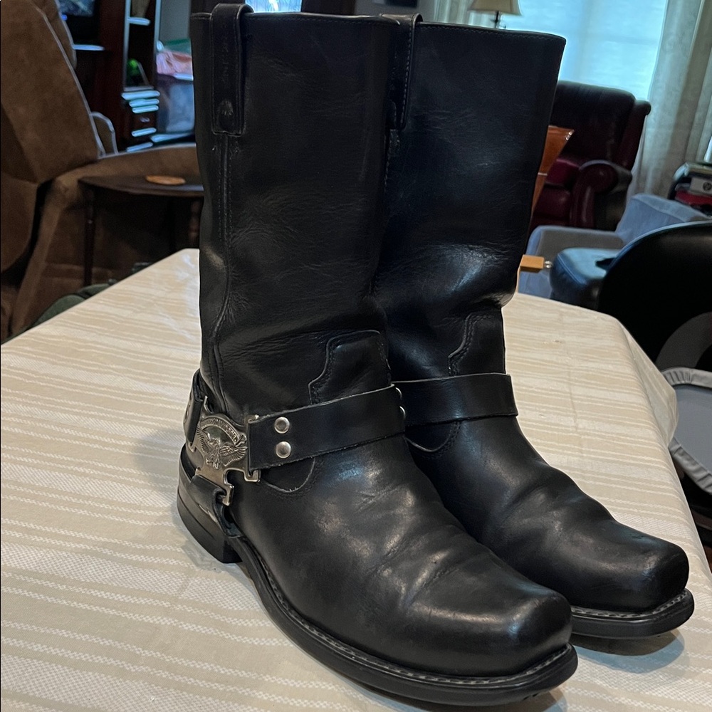 Harley-Davidson Eagle Harness 98408 Black Leather Boots size 9.5 men’s
